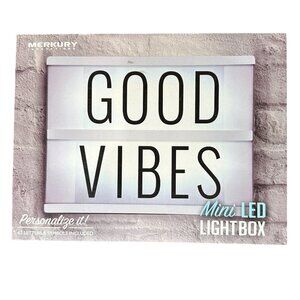 NWT NIB Merkury Innovations Mini LED Light Box with 62 Letters & Symbols